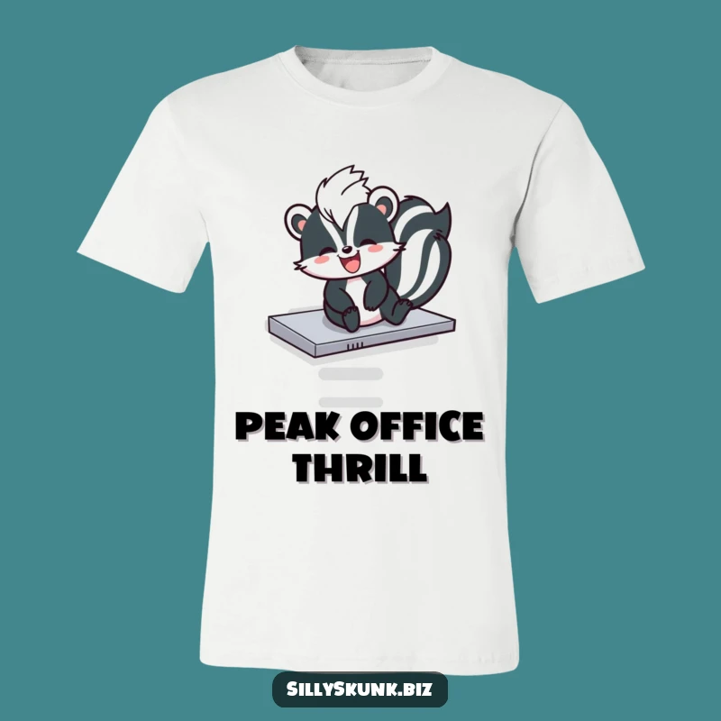 Funny Skunk Copier Slide T-Shirt - Hilarious Office Escape Tee Gift