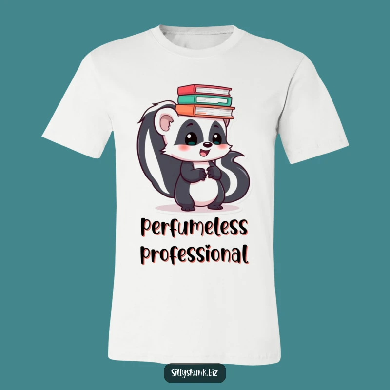 Funny Skunk Office Skater T-Shirt: Hilarious Work Humor Tee for Gift!