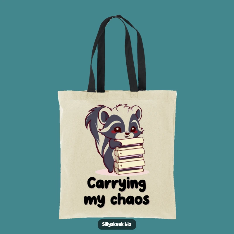 Funny Skunk Stapler Tote Bag: Carry Your Laughs and Essentials in Style