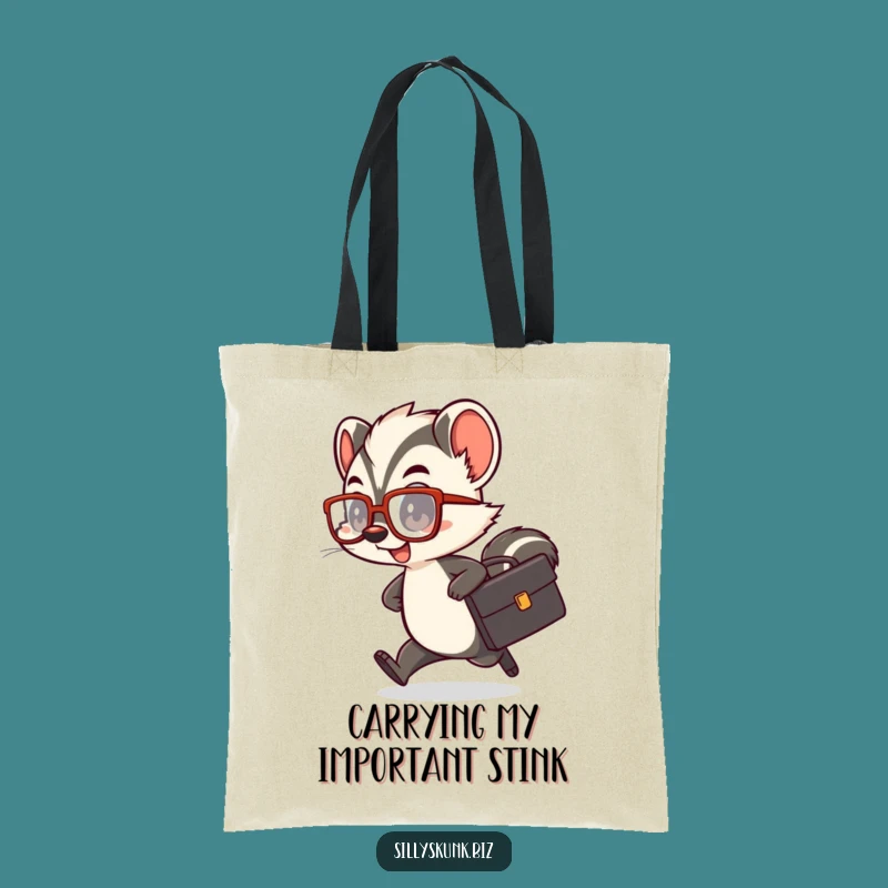Funny Skunk Commute Tote Bag: Carry Your Essentials with Humor