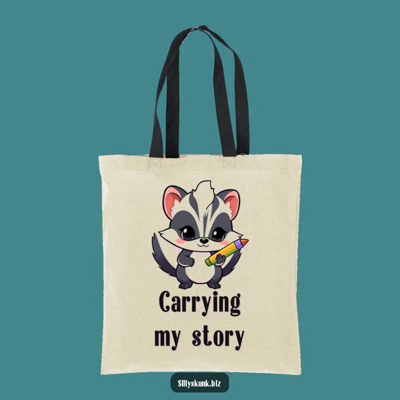 Funny Skunk Writer Tote: Carry Your Ideas, Perfect Gift