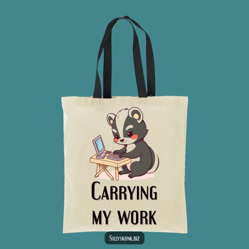 Funny Skunk Office Tote: Carry Your Essentials with Cute Style, Gift