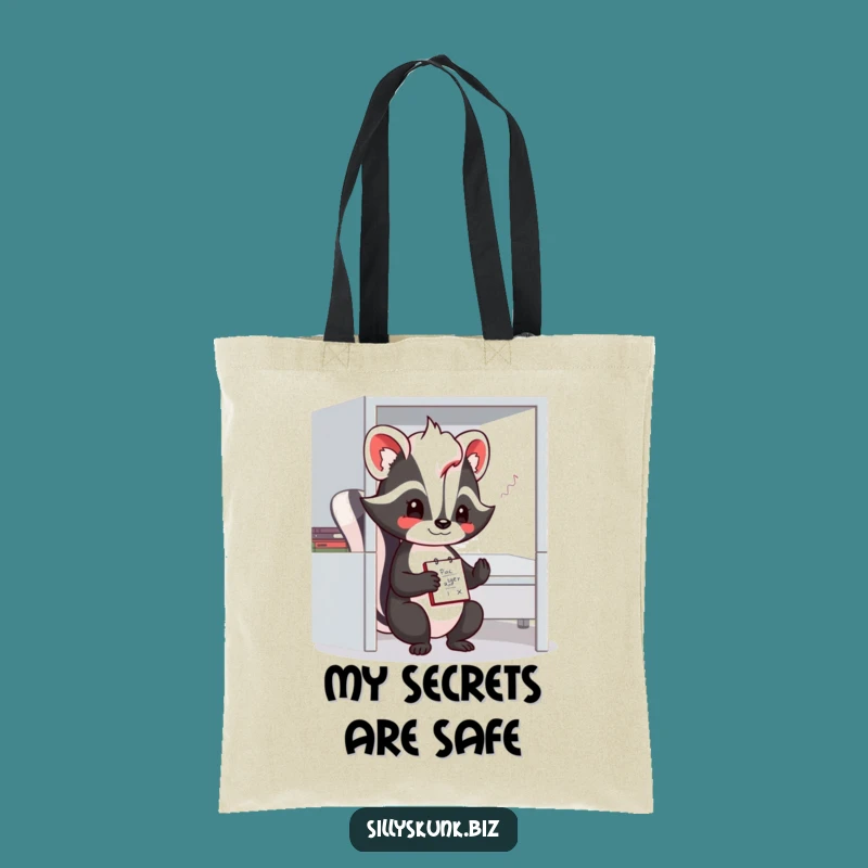 Funny Shy Skunk Doodling Tote Bag: Carry Your Creativity with Humor