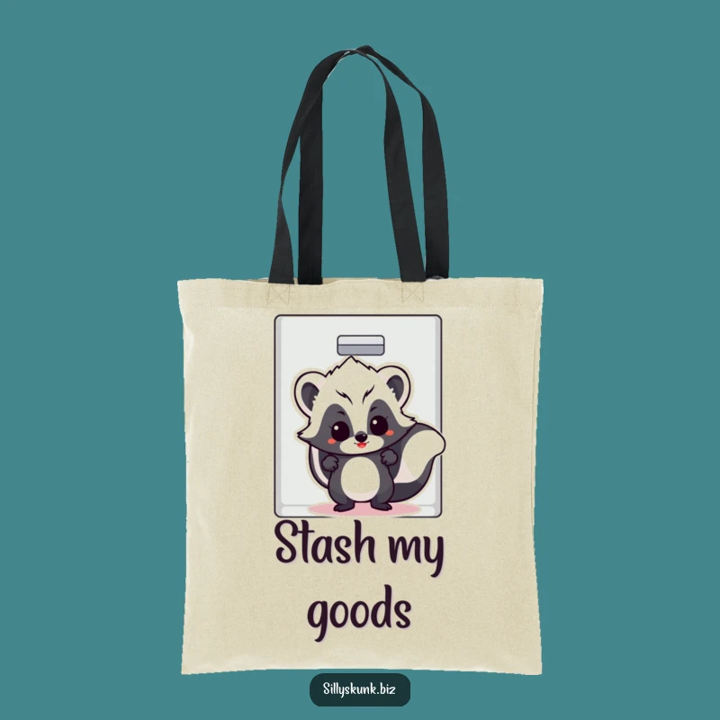 Funny Skunk Hideout Tote Bag - Hilarious Office Escape Carryall