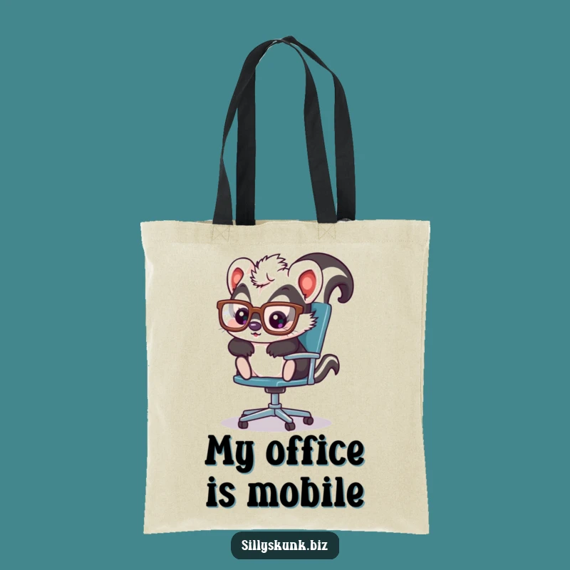 Funny Skunk Office Tote Bag A Hilarious Accessory for Your Gear