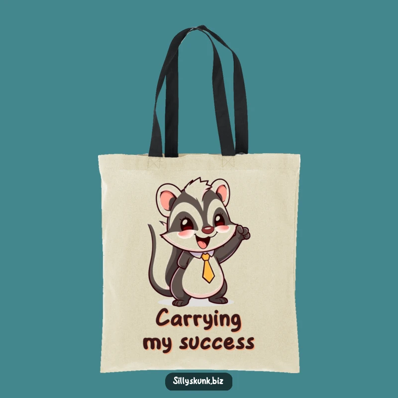 Funny Skunk Victory Tote Bag: Carry Your Success with Humor